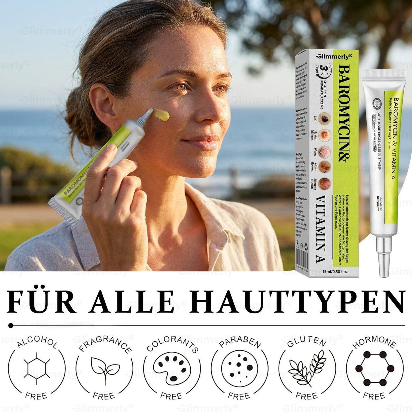 (LETZTER TAG – 40 % RABATT🔥) 💕𝗚𝗹𝗶𝗺𝗺𝗲𝗿𝗹𝘆® 𝗣𝗮𝗿𝗼𝗺𝗼𝗺𝘆𝗰𝗶𝗻 & 𝗩𝗶𝘁𝗮‑𝗔 𝗥𝗲𝘁𝗶𝗻𝗼𝗹 𝗠𝗶𝗸𝗿𝗼‑𝗜𝗻𝗳𝘂𝘀𝗶𝗼𝗻 𝗥𝗲𝗽𝗮𝗶𝗿 𝗖𝗿𝗲𝗮𝗺 (mit flüssigen Mikronadeln, formuliert zur Unterstützung der Entfernung von Warzen, Muttermalen, Altersflecken und Skin‑Tags)