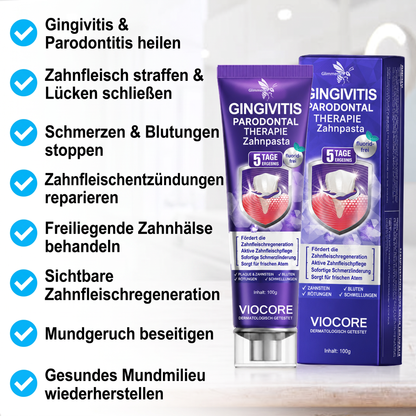 Glimmerly®🦷 VioCore Zahnpasta zur Behandlung von Zahnfleischentzündungen und Parodontitis mit Bienengift🌻
